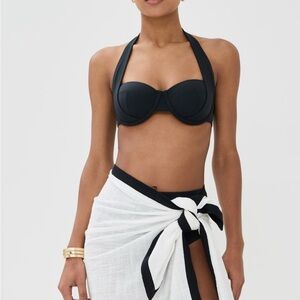 STAUD Elegant Black Bikini Top